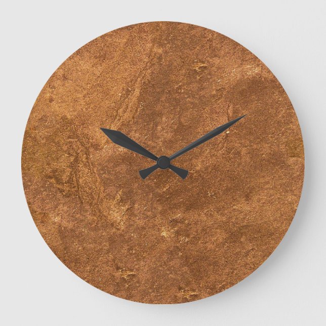 Sandstone Brown Design Stor Klocka (Framsida)