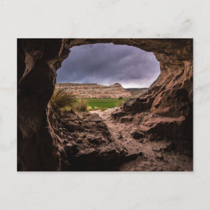 Sandstone Cave in Stormy Weather - Moab - Utah Vykort