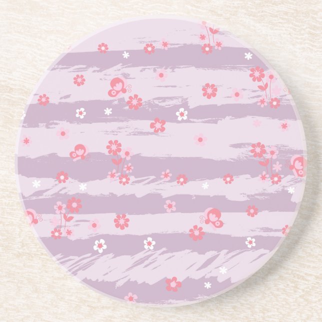 Sandstone Coaster – Butterfly Garden Underlägg (Framsidan)