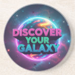 Sandstone Coaster Underlägg<br><div class="desc">Discover Your Galaxy with this stunning sandstone coaster featuring vibrant neon colors and a cosmic space design. Perfect for dreamers, stargazers, and anyone who loves the mysteries of the universe. Made with durable sandstone, this coaster adds a stylish and inspiring touch to any home or office. Whether you're sipping your...</div>