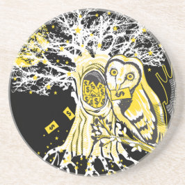 Sandstone Coaster – Urban Tree Owl & Wealth  Underlägg
