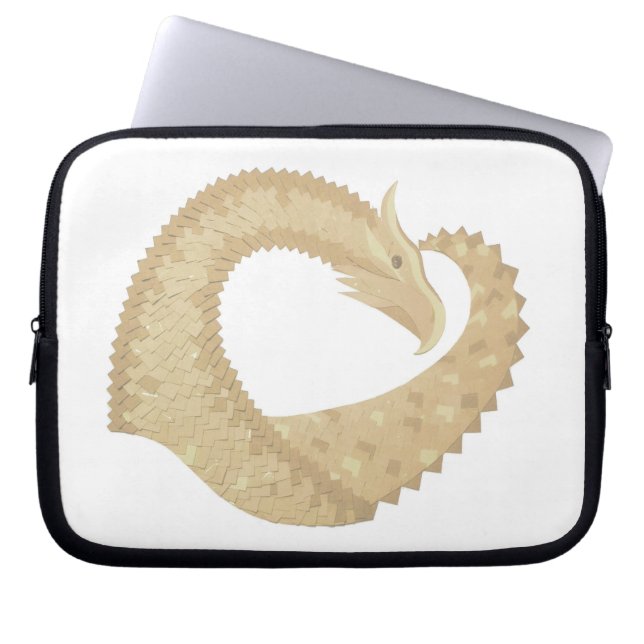 Sandstone-hjärtdrake på vitt laptop sleeve (Framsidan)