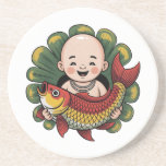 Sandstone-Underlägg | Cute Boy med Lucky Koi Underlägg<br><div class="desc">Dö in i Thanh Nhan Art's Chloe Baby-samlingen,  där en söt liten pojke har en lyckad koifisk! Varje design inspireras av symboler för välstånd och glädje,  tillsammans med budskap om kärlek och skydd för djur,  och ger klistermärken,  t-shirts,  dekorationer och gåvor - perfekt för djur älskare och konstentusiaster.</div>