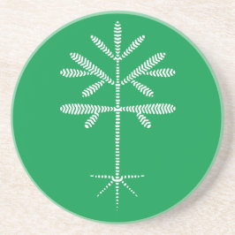 Sandstone Underlägg i Grönt med ett vitt stickande