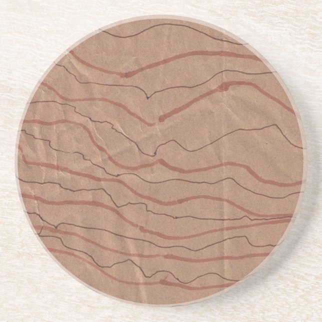 Sandstone Underlägg med brun marmorerad design Sandsten (Framsidan)