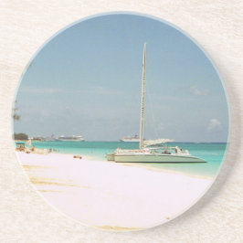 Sandstone Underlägg med Cayman Island Scene