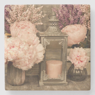 Sandstone Underlägg Peonies, Lanternes och Låda