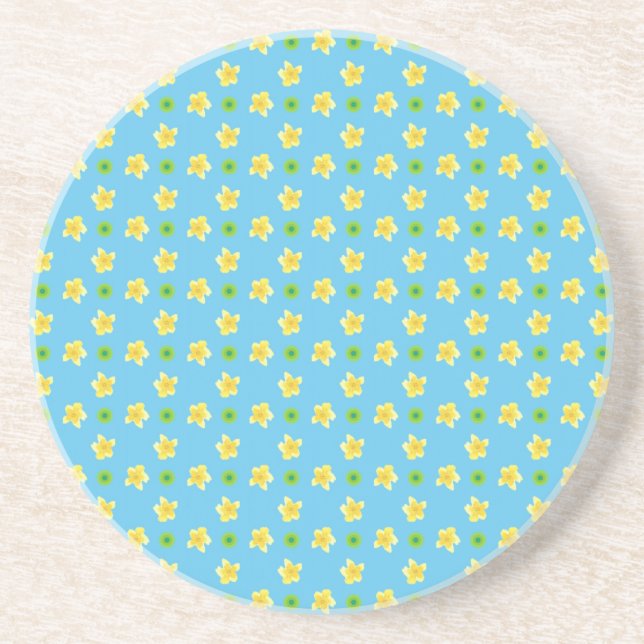 Sandstone Underlägg Primroses, Turquise, Polkas (Framsidan)