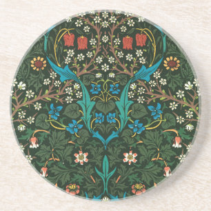 SANDSTONE UNDERLÄGG WILLIAM MORRIS "TULIPS" DESIGN