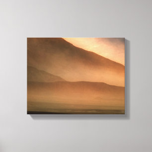 Sandstorm på MesquiteSanddyner, solnedgång Canvastryck
