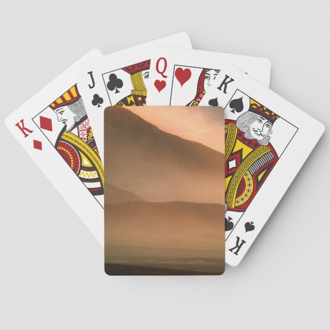 Sandstorm vid Mesganska Sand Dunes, Sunset Casinokort (Baksidan)