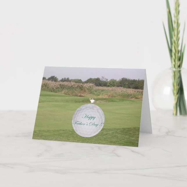 Sandtrapped lyckligt fars dagkort kort (Framsida)