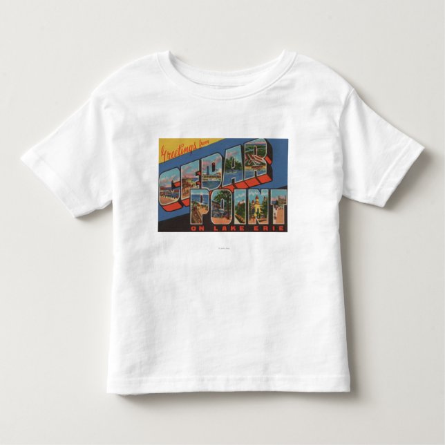 Sandusky Ohio - Lake Erie - cederträ pekar T-shirt (Framsida)