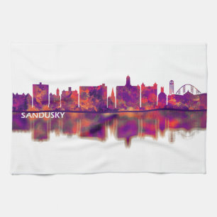 Sandusky Ohio Skyline Kökshandduk