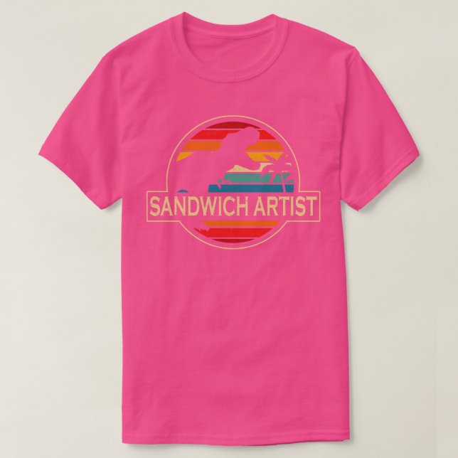 Sandwich Artist Dinosaur T Shirt (Design framsida)