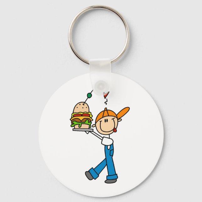 Sandwich Connoisseur Stick figur Nyckelring (Framsida)