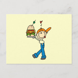 Sandwich Connoisseur Stick figur Vykort