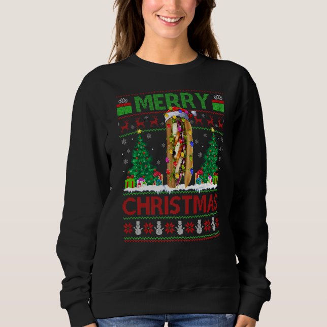 Sandwich Food  Xmas Tree Ugly Santa Sandwich Chris T Shirt (Framsida)