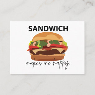 Sandwich gör mig Lycklig Visitkort