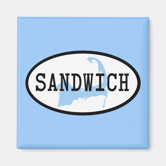 Sandwich, MA Cape Cod Magnet (Framsidan)