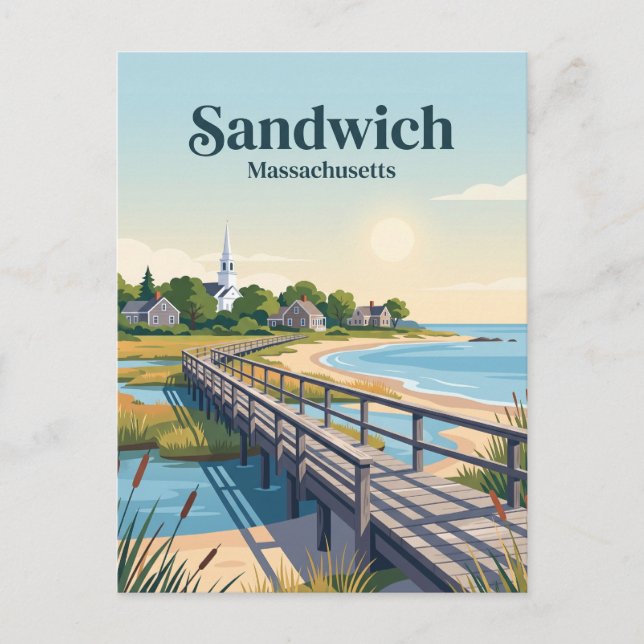 Sandwich, Massachusetts Vykort (Framsida)
