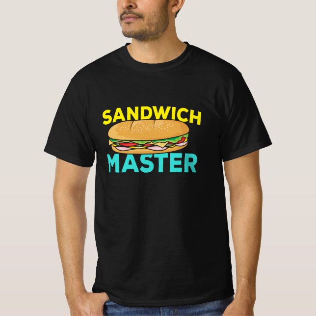 Sandwich Master Fast Food T Shirt (Framsida)