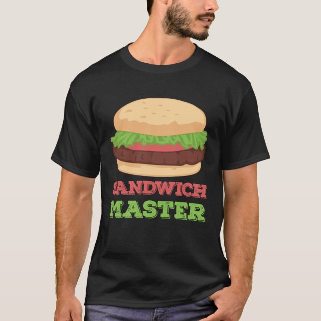 Sandwich Master Sandwich Burger T Shirt (Framsida)