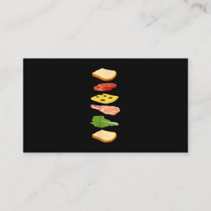 Sandwich med brödost och skummat visitkort