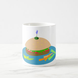 Sandwich med Veggie Sides Roligt Food Kaffemugg