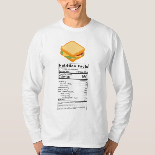 Sandwich nutrition thanksgiving jul - manar t shirt (Framsida)