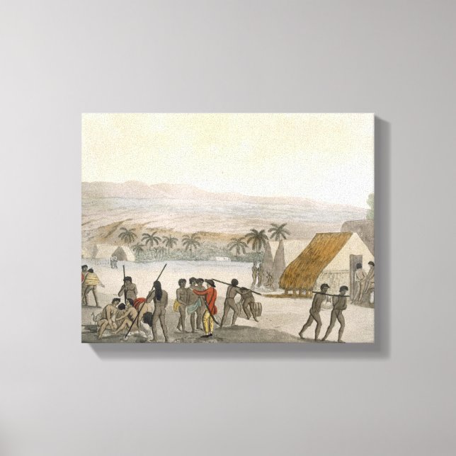 Sandwich-öarna - en västerländare som förhandlar o canvastryck (Framsida)