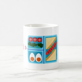 Sandwich, Sause, Egg, Tomato, Brocolli in A Lunc Kaffemugg