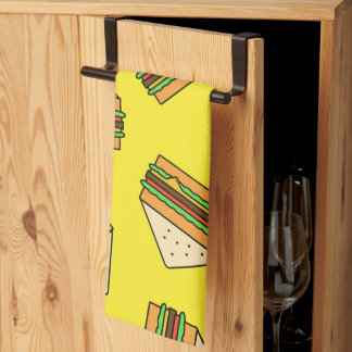 Sandwich Seamless Mönster | Sandwich Puns| Sandwic Kökshandduk