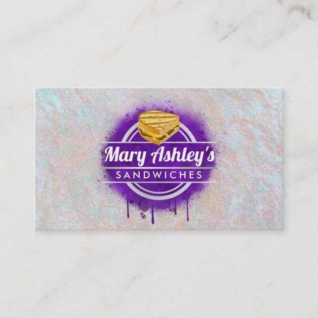 Sandwiches-affärskort Visitkort (Framsida)