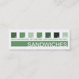 SANDWICHES-kundvärdering (modets fyrkanter) Lojalitetskort