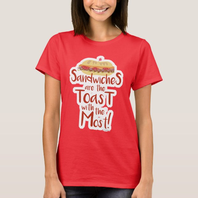 Sandwiches-popup med den största Roligten Slogan T Shirt (Framsida)