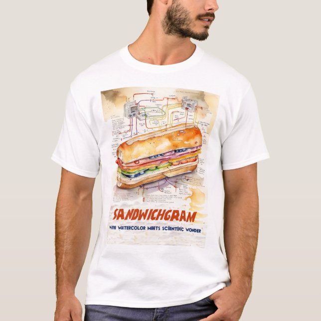 Sandwichgram - Diagram över den perfekta smörgåsen T Shirt (Framsida)