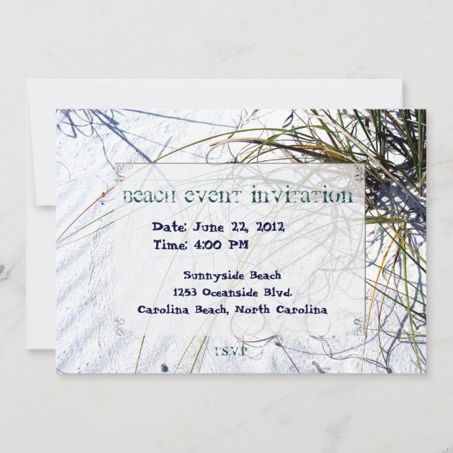 Sandy Beach 2 Framed Inbjudningar (Framsida)