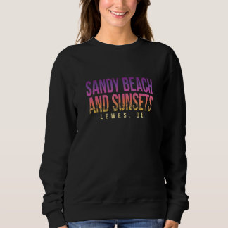 Sandy Beach and Sunset Lewes Summer Delaware Trop T Shirt