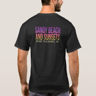 Sandy Beach and Sunset Point Pleasant Summer New T Shirt