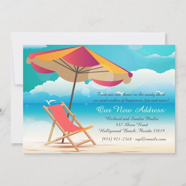 Sandy Beach Flyttningskungörelse Meddelande (Framsida)