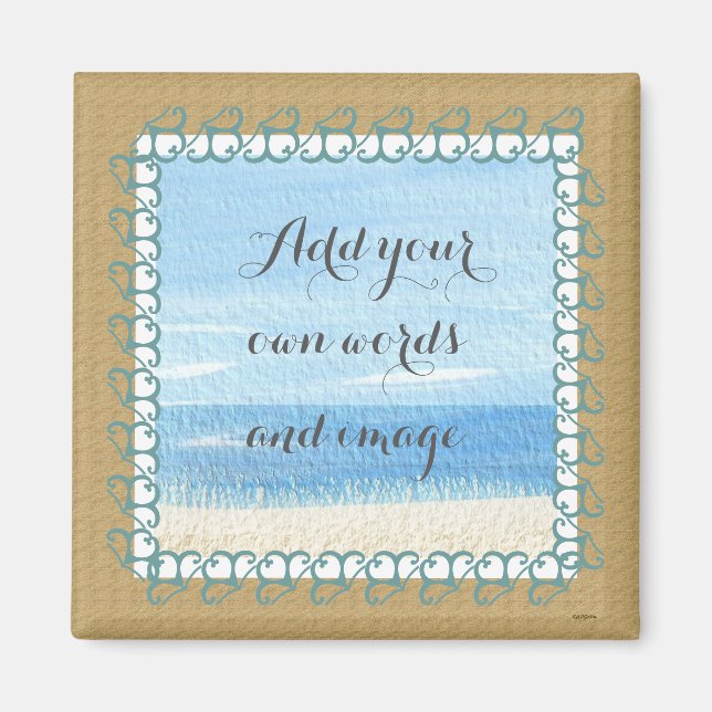 Sandy Beach Gör ditt eget magnet (Framsidan)