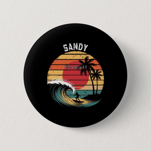 Sandy Beach Hawaii Strand Surfing  Knapp (Framsida)