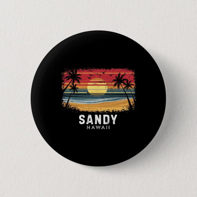 Sandy Beach Hawaii Surfbräda Strand  Knapp (Framsida)