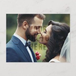 Sandy Beach Hibiscus Bröllop Tack Photo Vykort