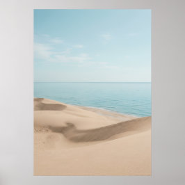 Sandy Beach Kustnära Ocean Konsttryck Poster