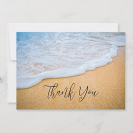 Sandy Beach med Foamy Surfa Photo Tack Kort