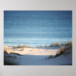 Sandy Beach med Ocean Färg 16 x 20 Poster