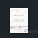Sandy Beach Minimal Bröllop Kärlek Spara Datumet<br><div class="desc">Det här vackert designade kortet anger perfekten för ett strandtemat bröllop, som framkallar känslor av kärlek, lugn och naturskönhet. Den enkla men ändå elegant konsten skapar en känsla av lugn, och romantik, skapar det som ett idealiskt val för par att tittar tillkännage sin speciella dag på ett unikt och minnesvärt...</div>