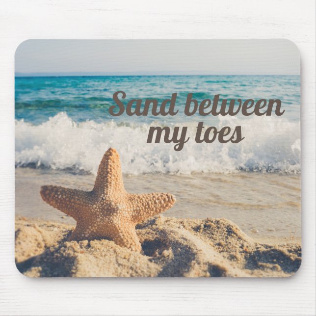 Sandy Beach Ocean Sand mellan Toes Musmatta (Framsidan)